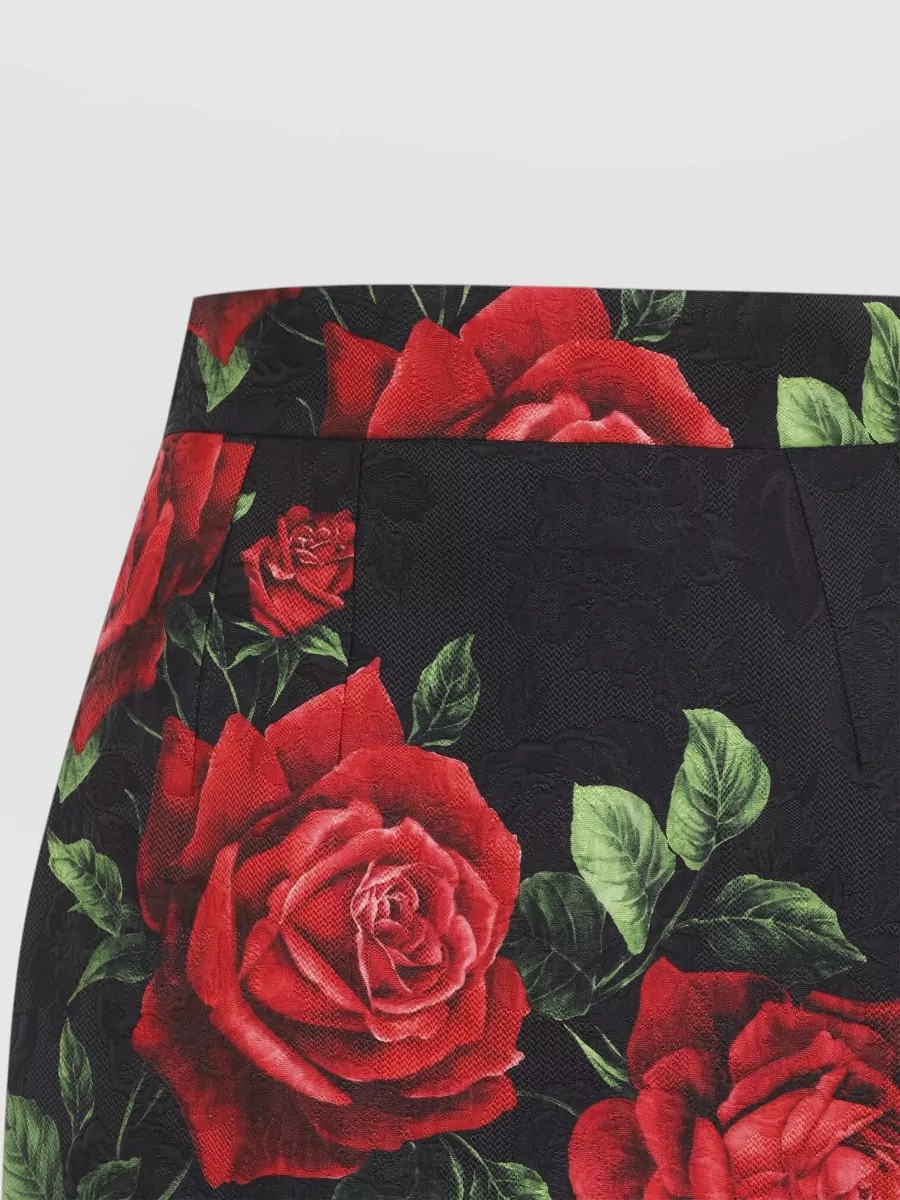 Dolce&Gabbana Floral-Print High-Rise Midi Pencil Skirt