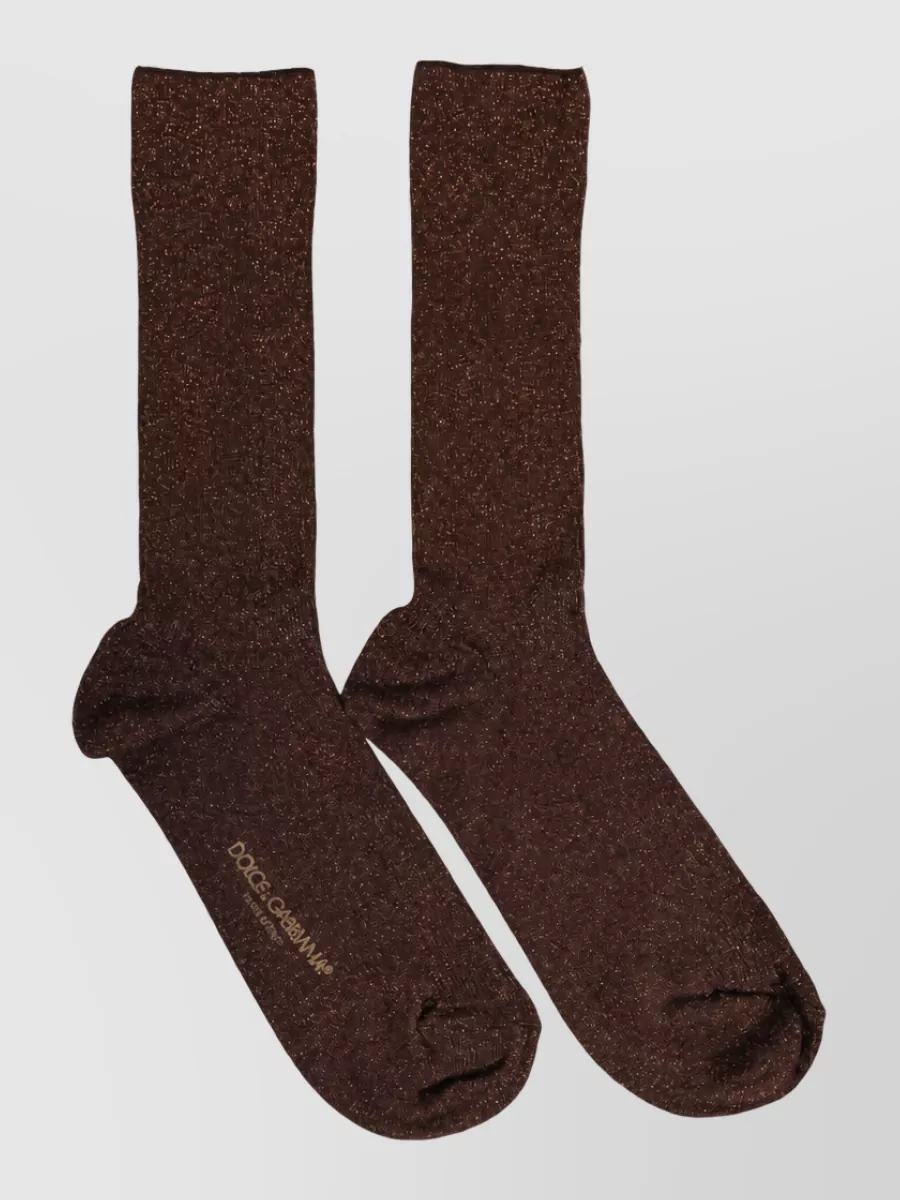 Dolce&Gabbana viscose logo mid-calf socks