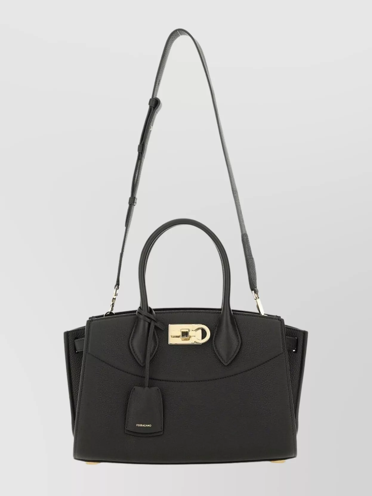 Ferragamo Structured Shoulder Bag Adjustable Strap