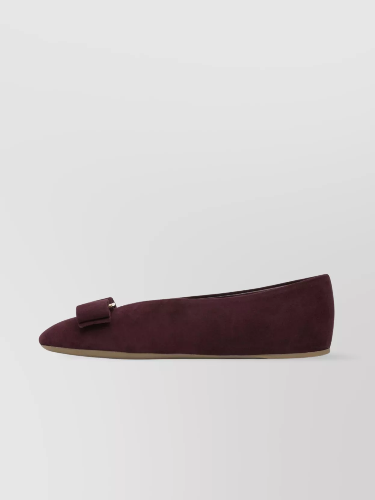 Ferragamo Bow Detail Flat Sole Ballerina Shoes
