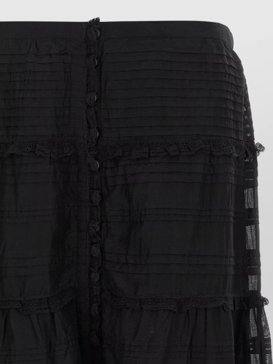 Isabel Marant Etoile Cotton High-Rise Pleated Maxi Skirt