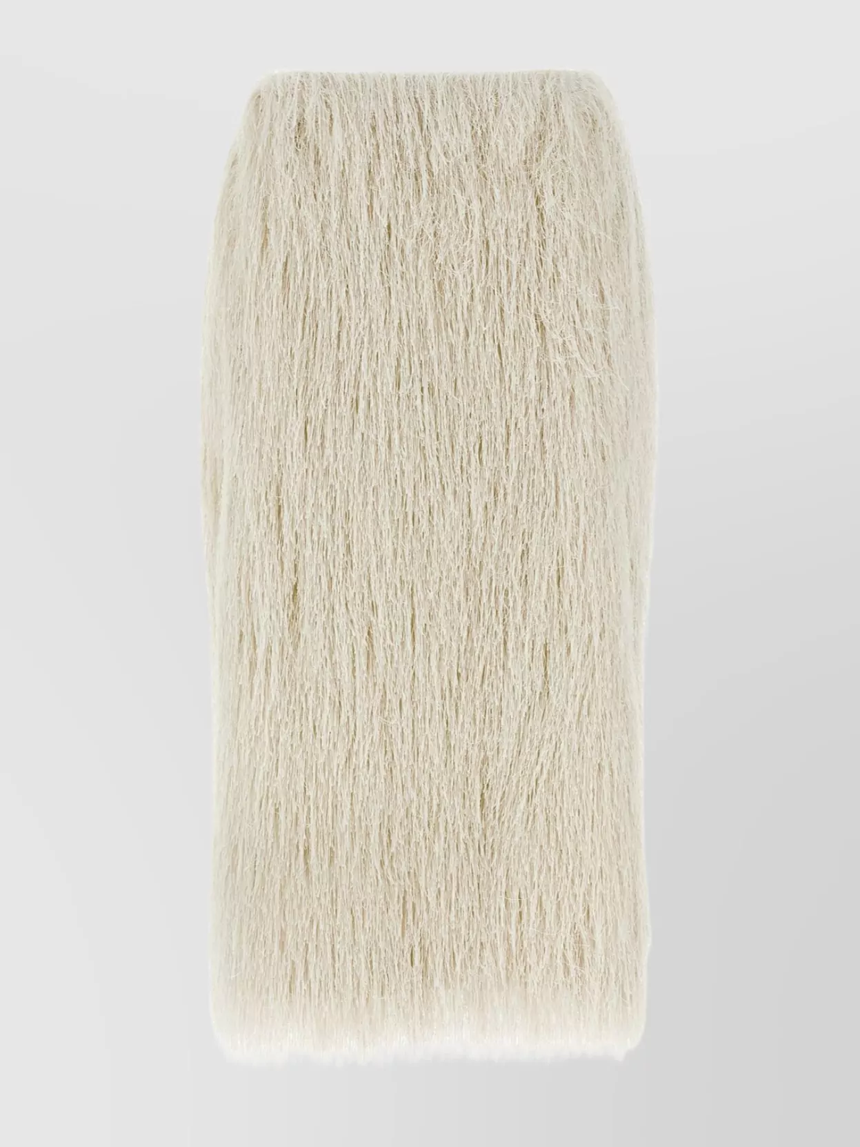 Dries Van Noten Fringe Textured Finish Skirt In Metallic