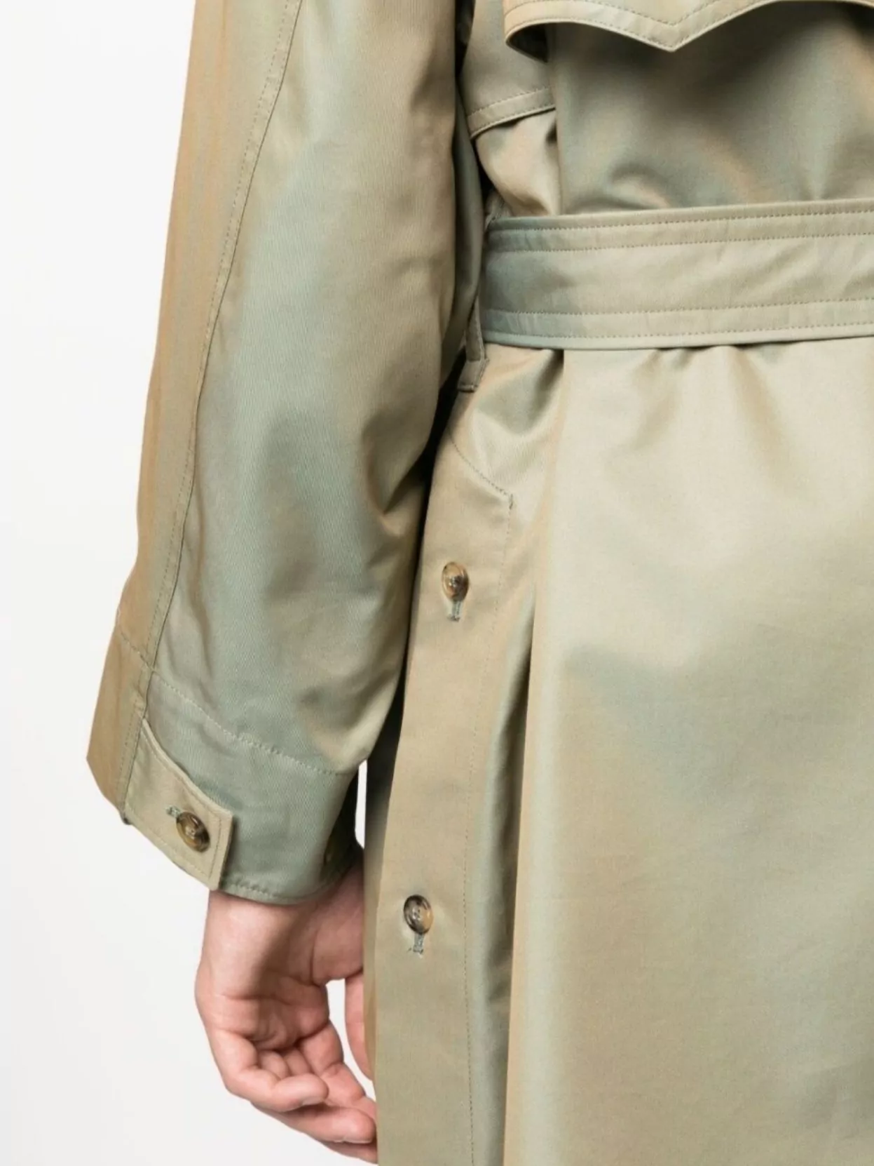 Baracuta Waist Belt Hooded Parka With Side Pockets