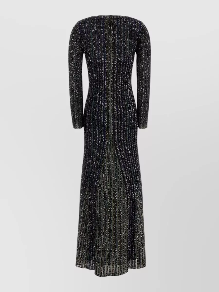 Missoni Embroidered Stretch-Knit Maxi Dress