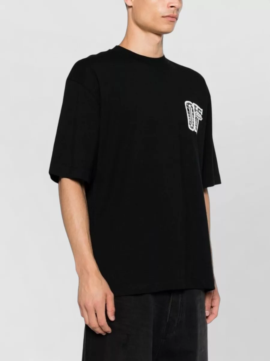 Off-White Cotton Logo Print Short-Sleeve T-Shirt
