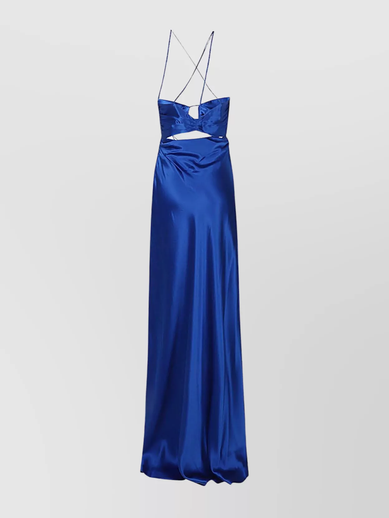the sei silk dress The Sei Twist Cowl Ruched Papaya Orange Silk Long Midi Dress