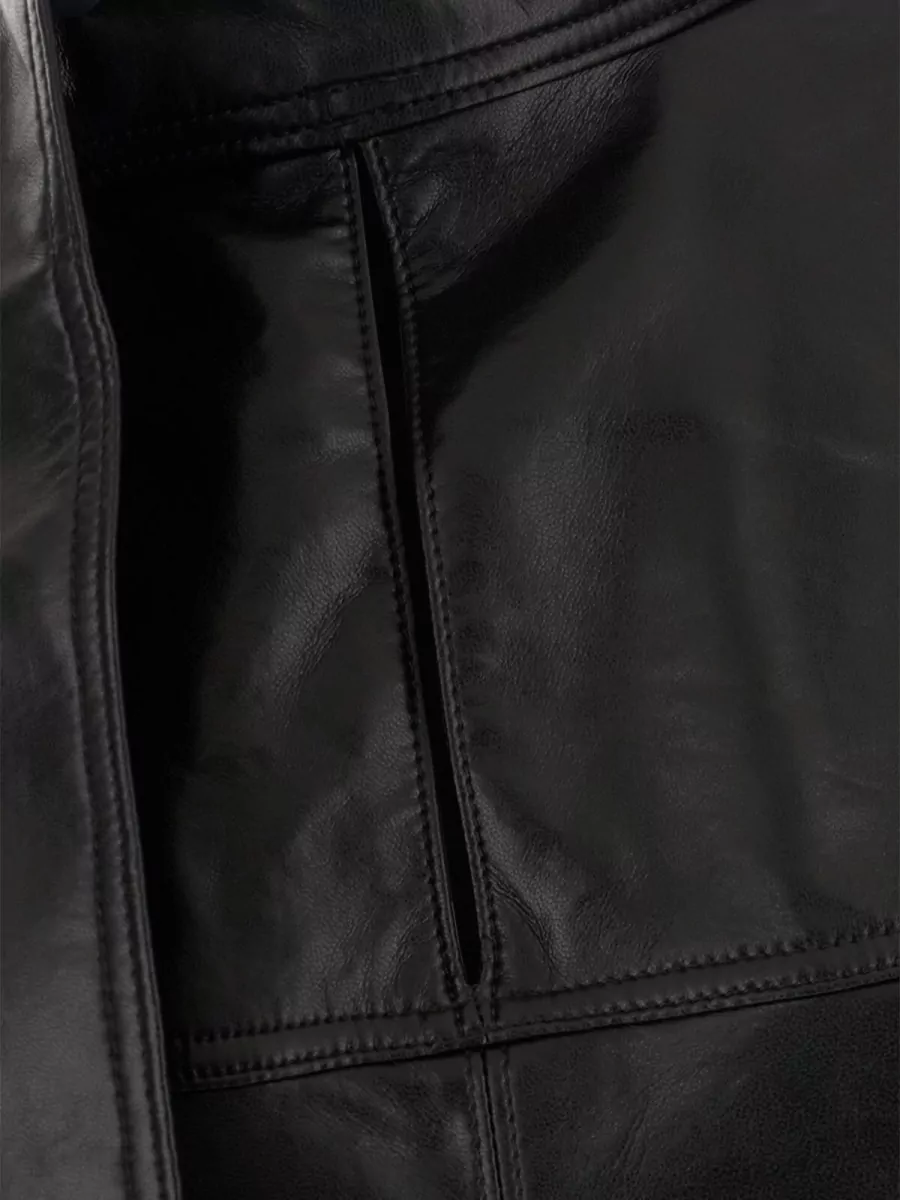 Agolde Leather Single Breasted Coat