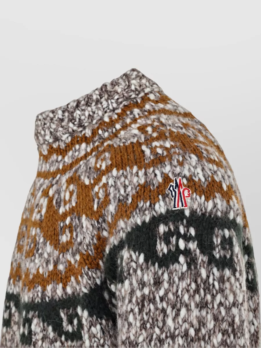 Moncler Grenoble Chunky-Knit Fair Isle Wool-Blend Jumper