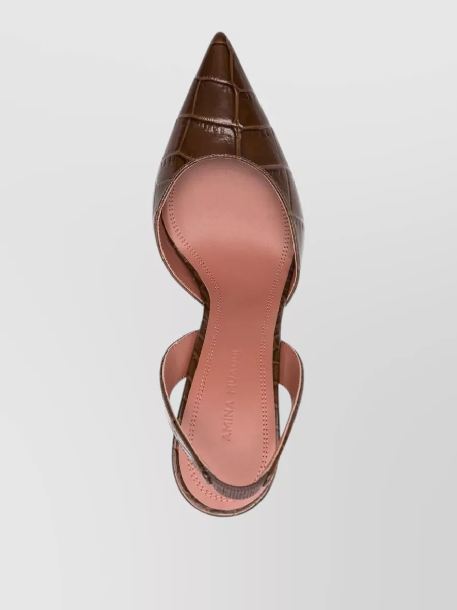 Amina Muaddi Calfskin Slingback Pumps