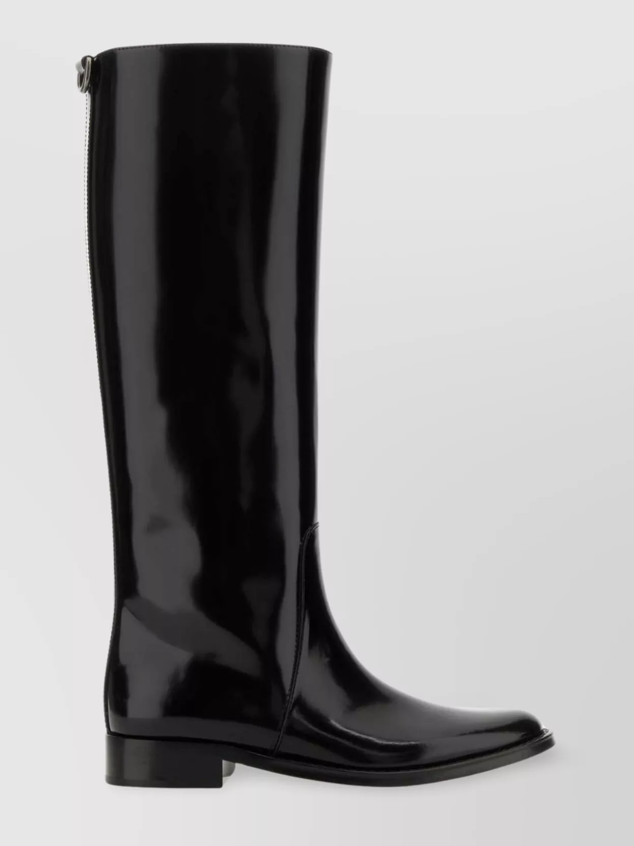 Shop Saint Laurent Tall Glossy Heeled Boots