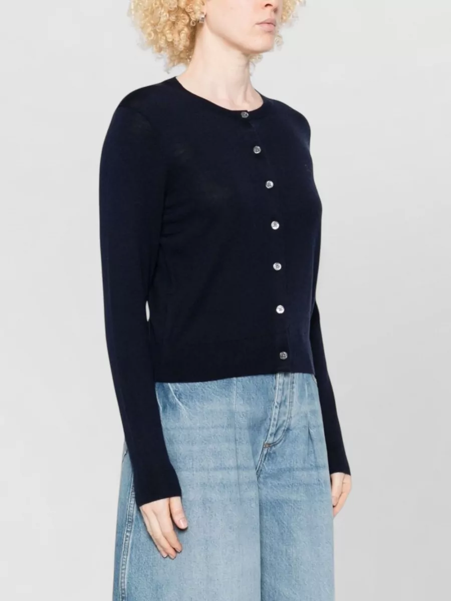 Ralph Lauren Long Sleeve Cardigan Ribbed Cuffs Hem