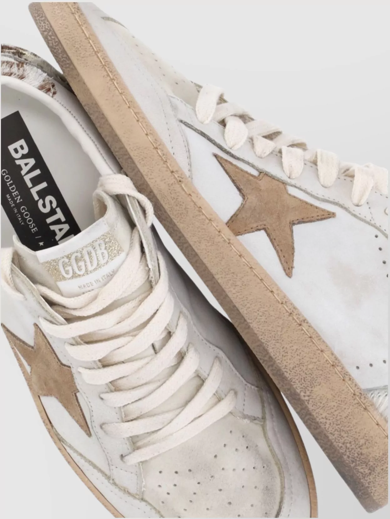 Golden Goose Low Top Sneakers With Perforated Toe And Star