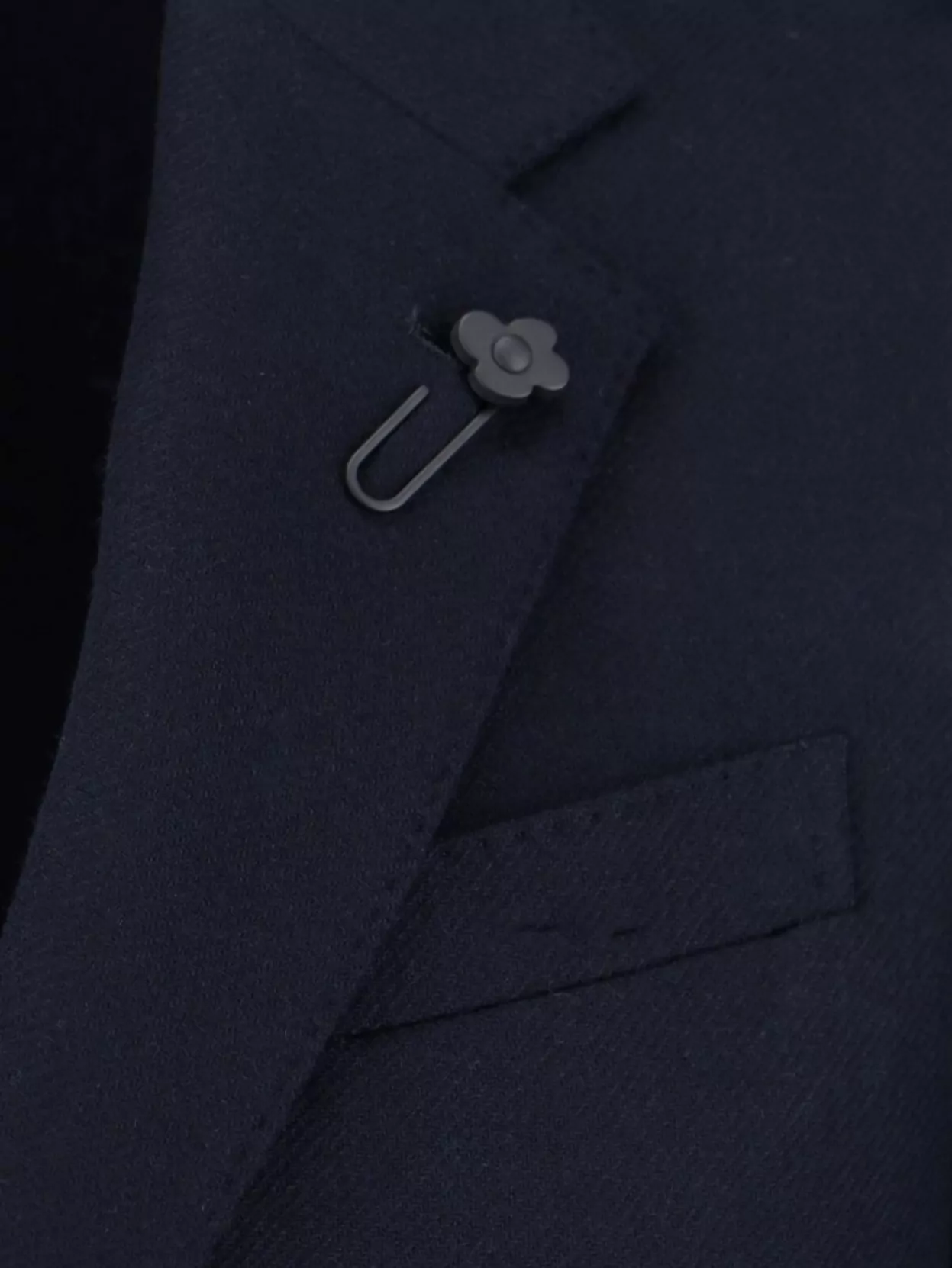 Lardini Tailored Jacket With Notched Lapel And Pin In Blue