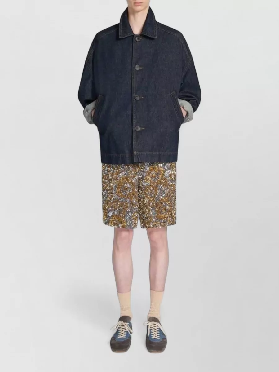 Dries Van Noten Sequined Tailored Shorts