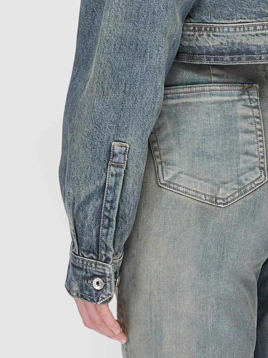 Rick Owens Drkshdw Denim cape-sleeve cropped shirt jacket
