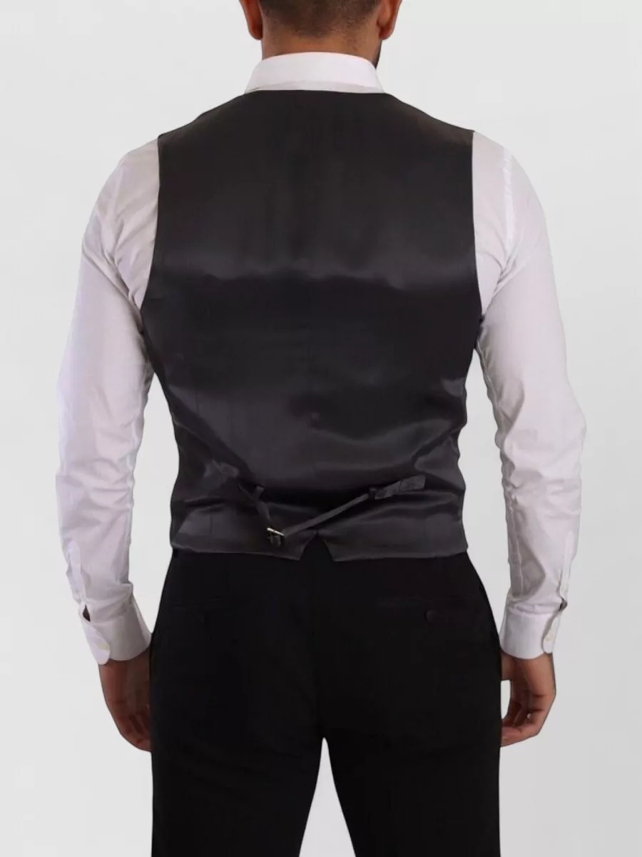Dolce&Gabbana Wool Striped Double-Breasted Waistcoat