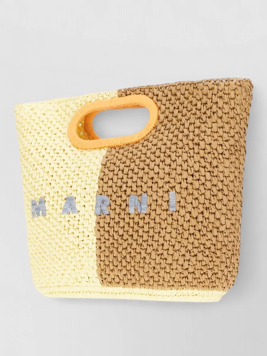Marni Hand Raffia Tote Bag