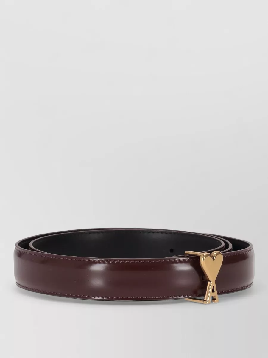 Ami Paris Heart Buckle Signature Belt 25Mm Adjustable