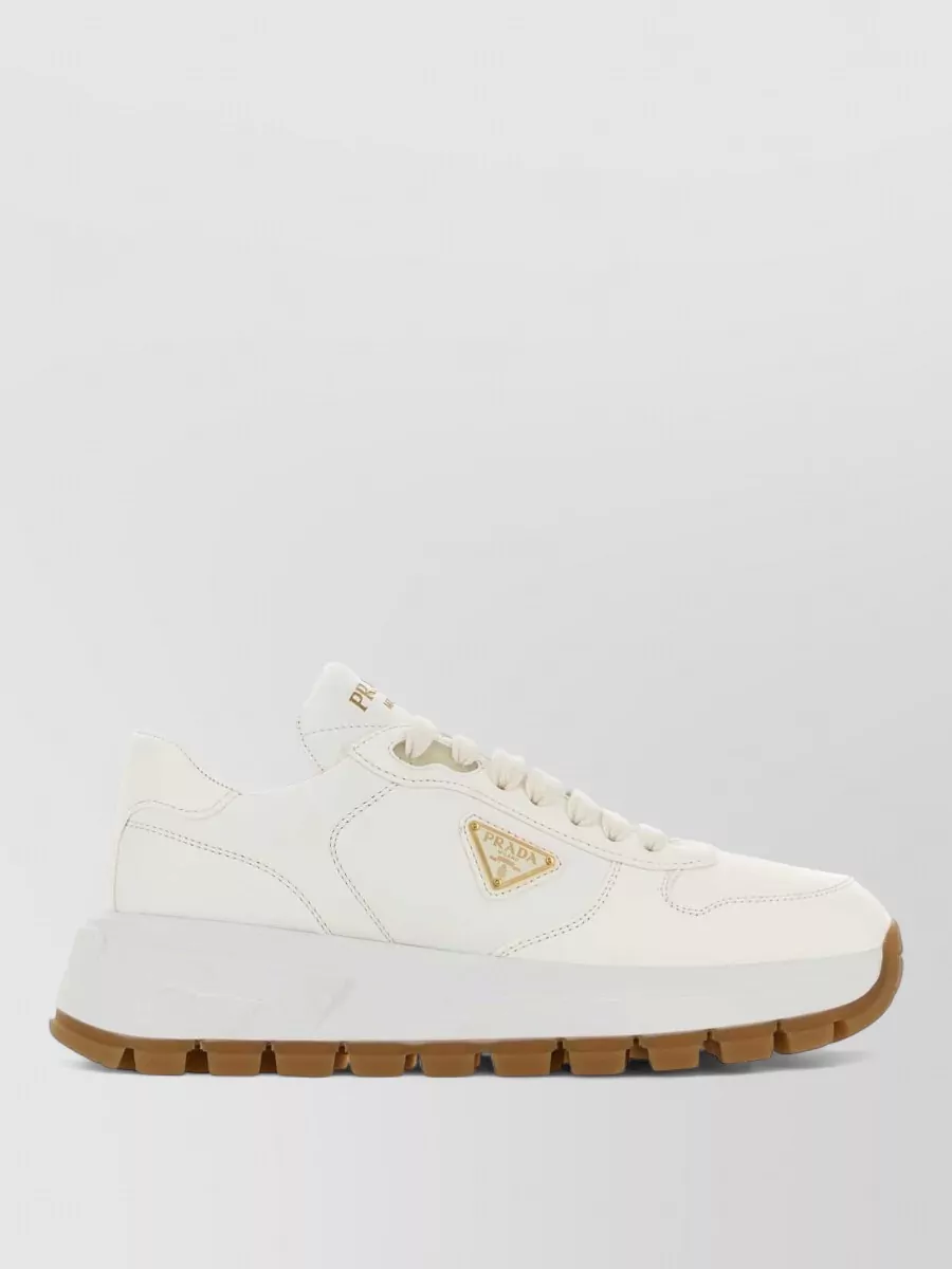 Prada Nappa Leather Prax 01 Low-top Sneakers In White