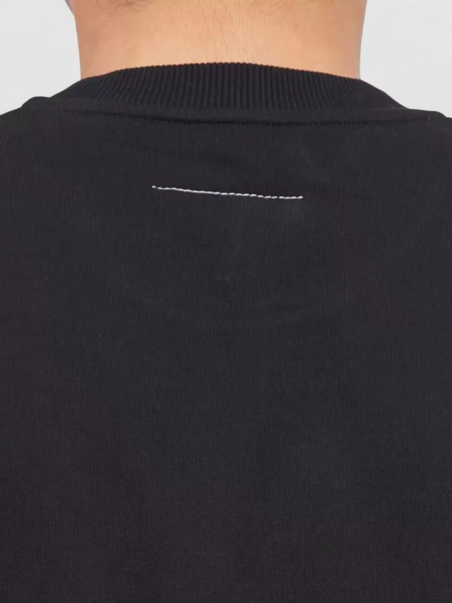 Mm6 Maison Margiela Ribbed Hem Long-Sleeve Sweatshirt