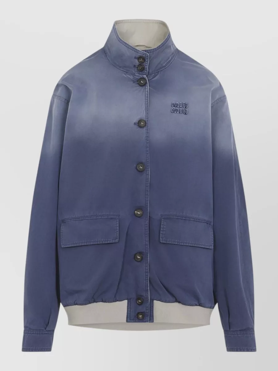Miu Miu cotton oversized single-breasted jacket