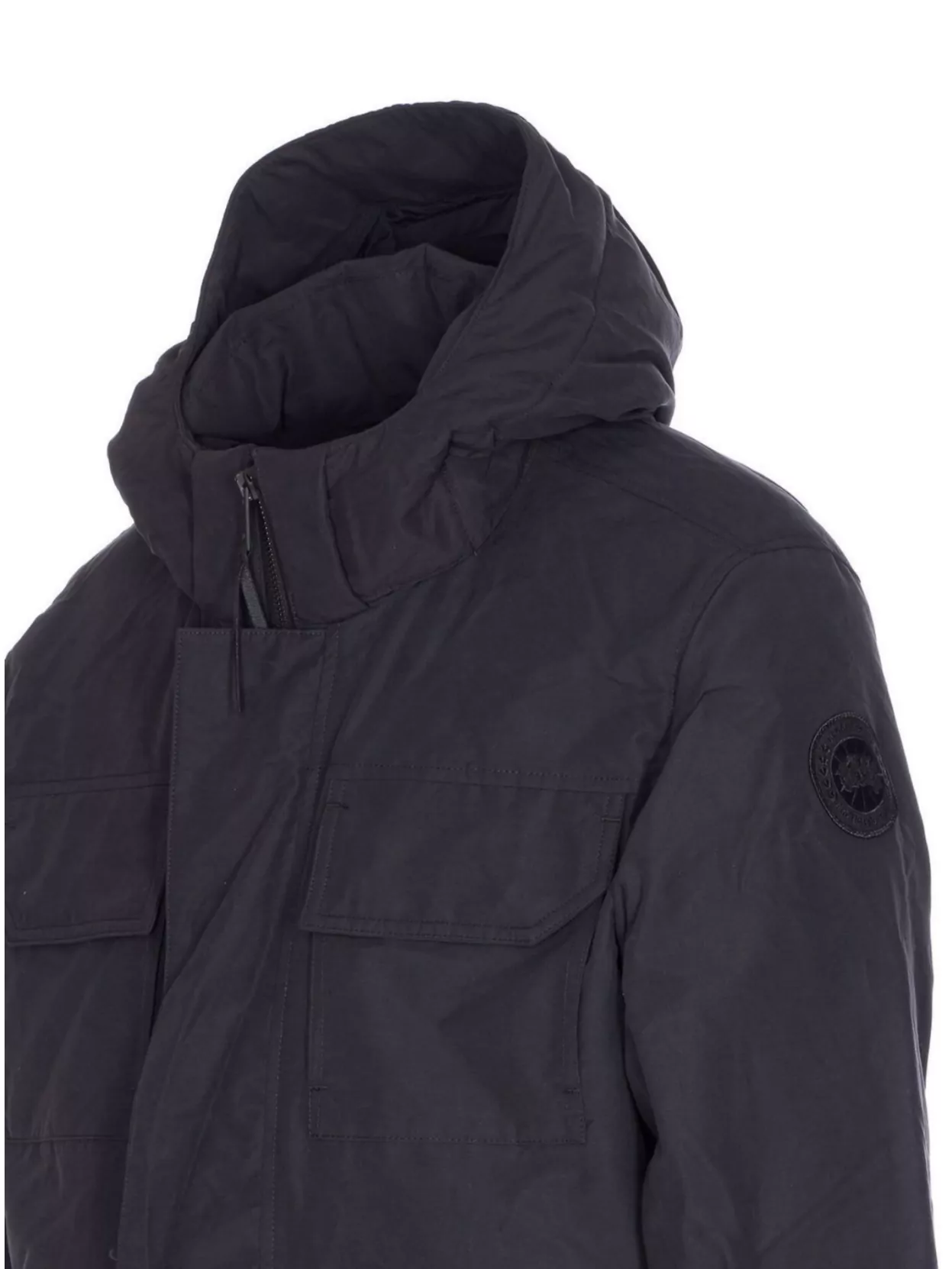 Canada Goose Long Sleeve Hooded Padded Coat With Pockets