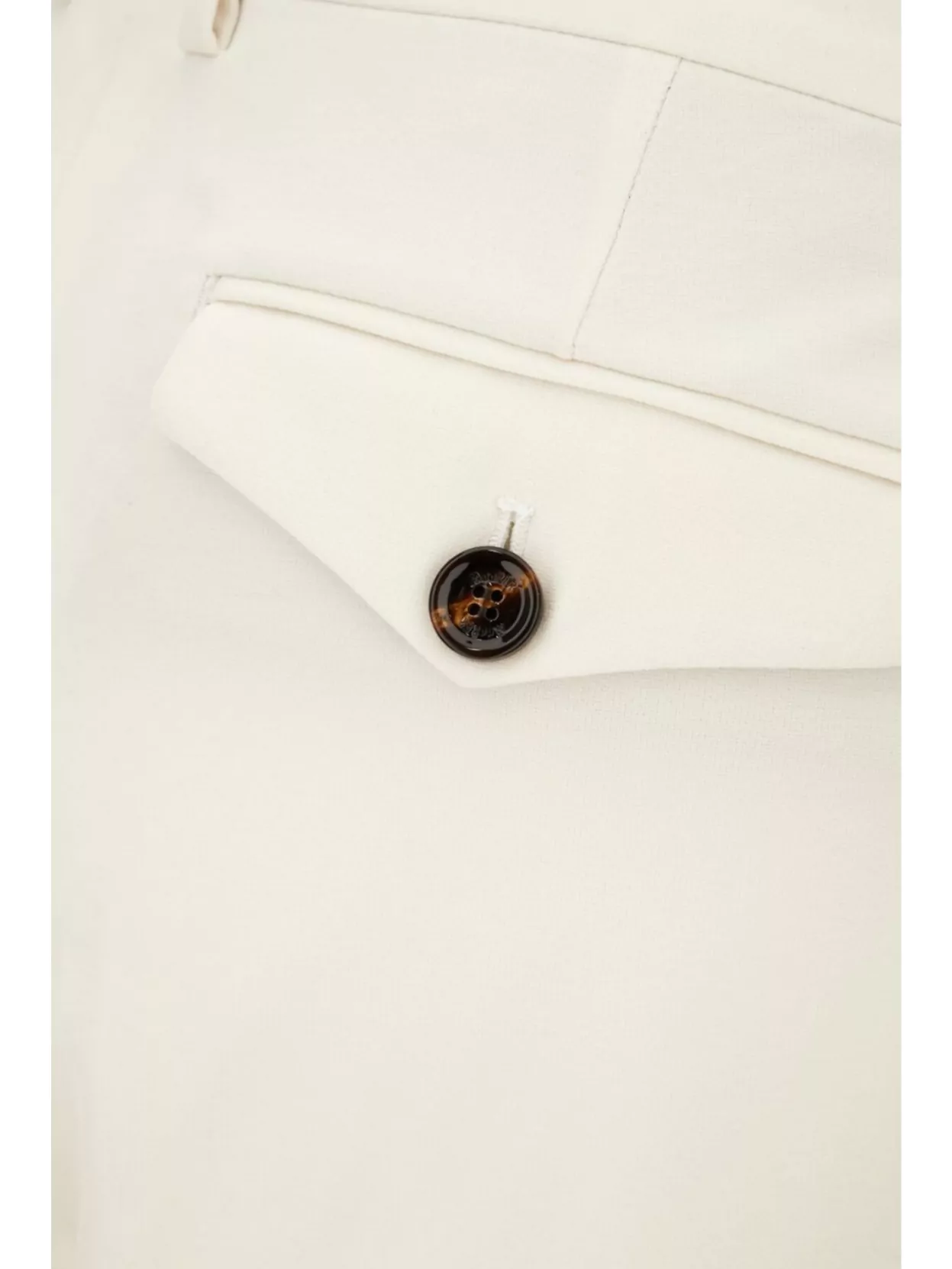 Moorer Sand Stretch Viscose Blend Pants In White