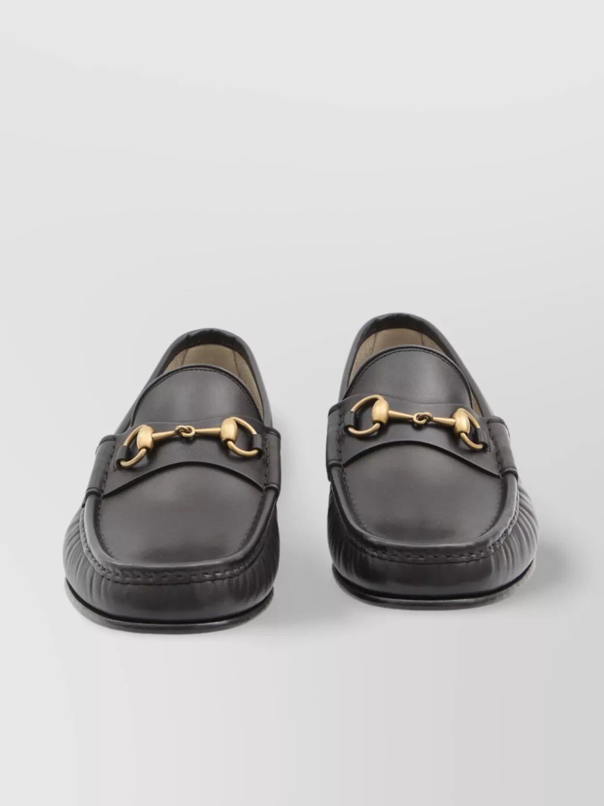 Gucci Horsebit Detail Leather Loafer With Gold-Tone Hardware