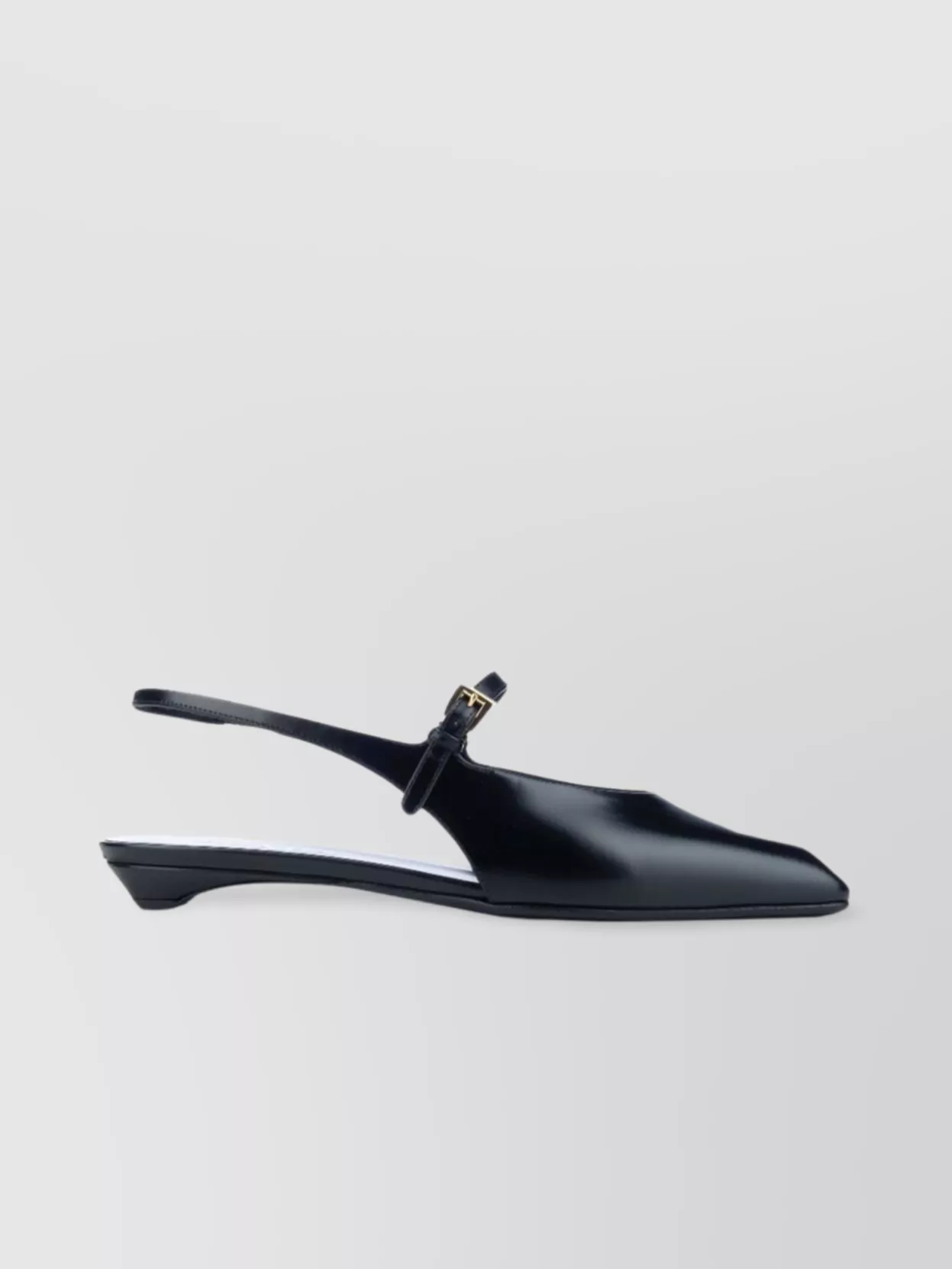 Prada Mary Jane Patent Pointy-toe Slingback Ballerina Flat