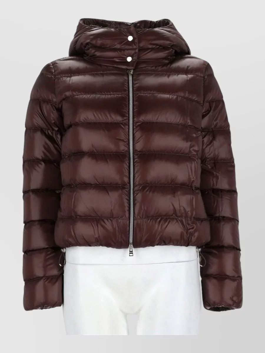 Herno down hooded quilted parka coat