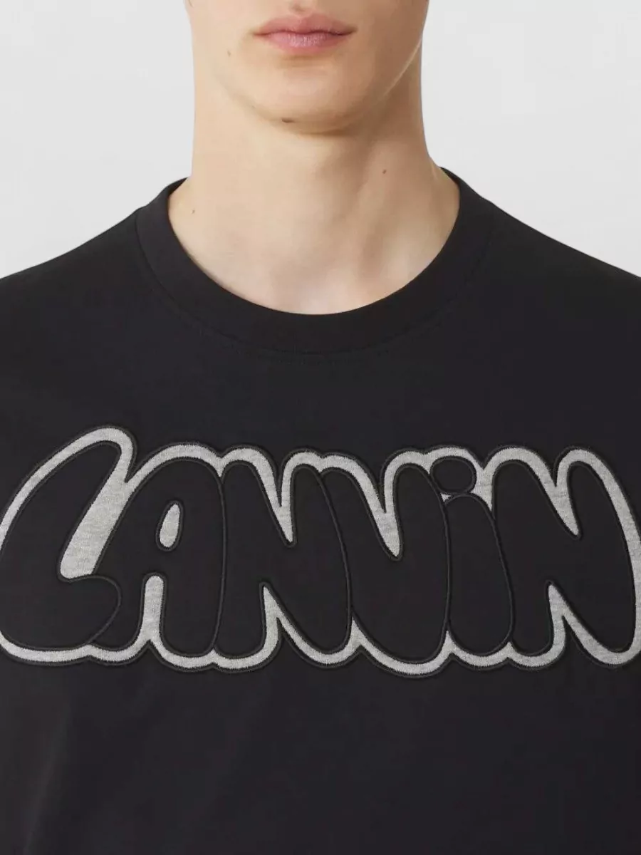 Lanvin Cotton Embroidered Logo T-Shirt
