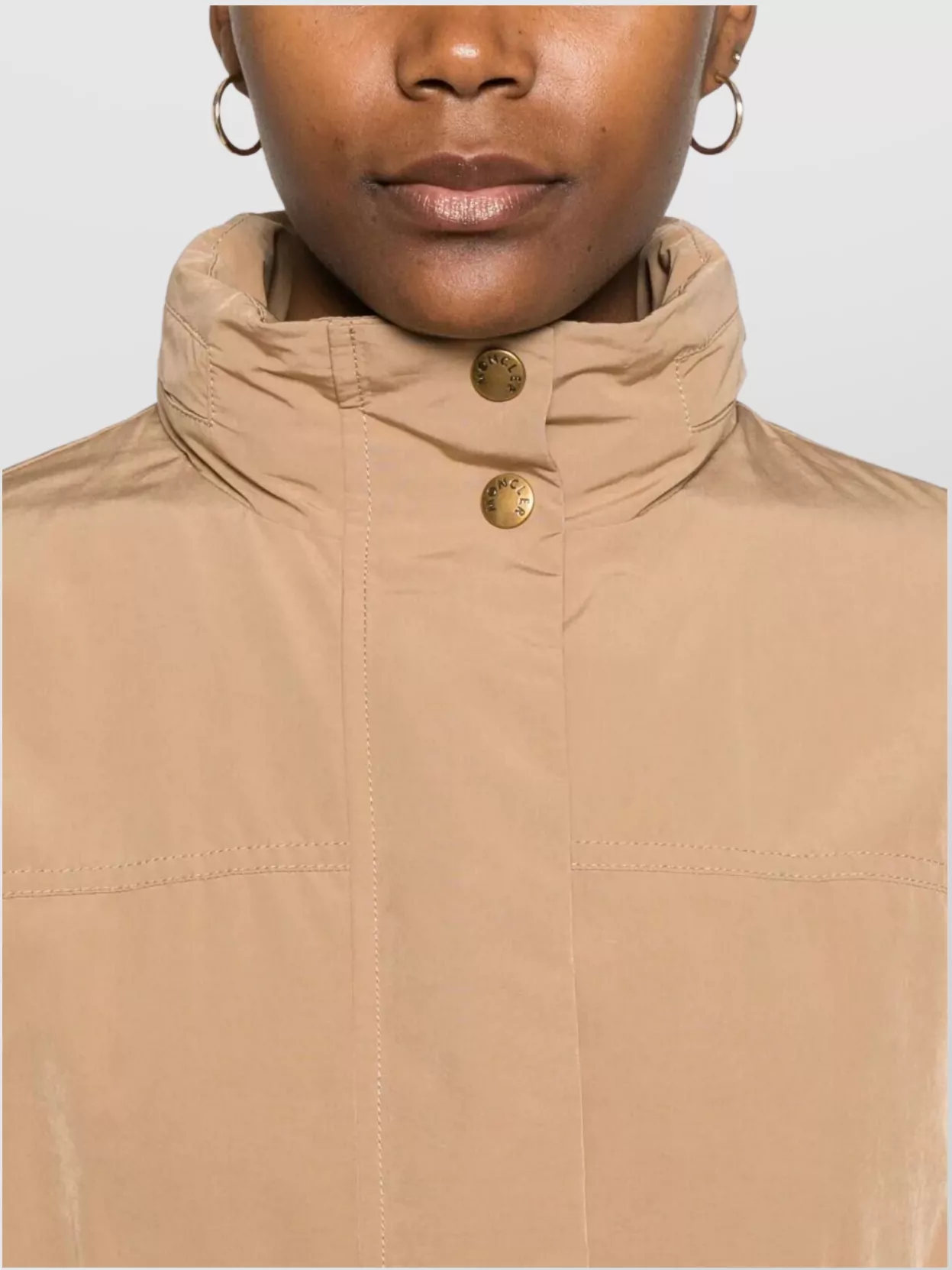 Moncler High Collar Long Sleeve Jacket With Pockets