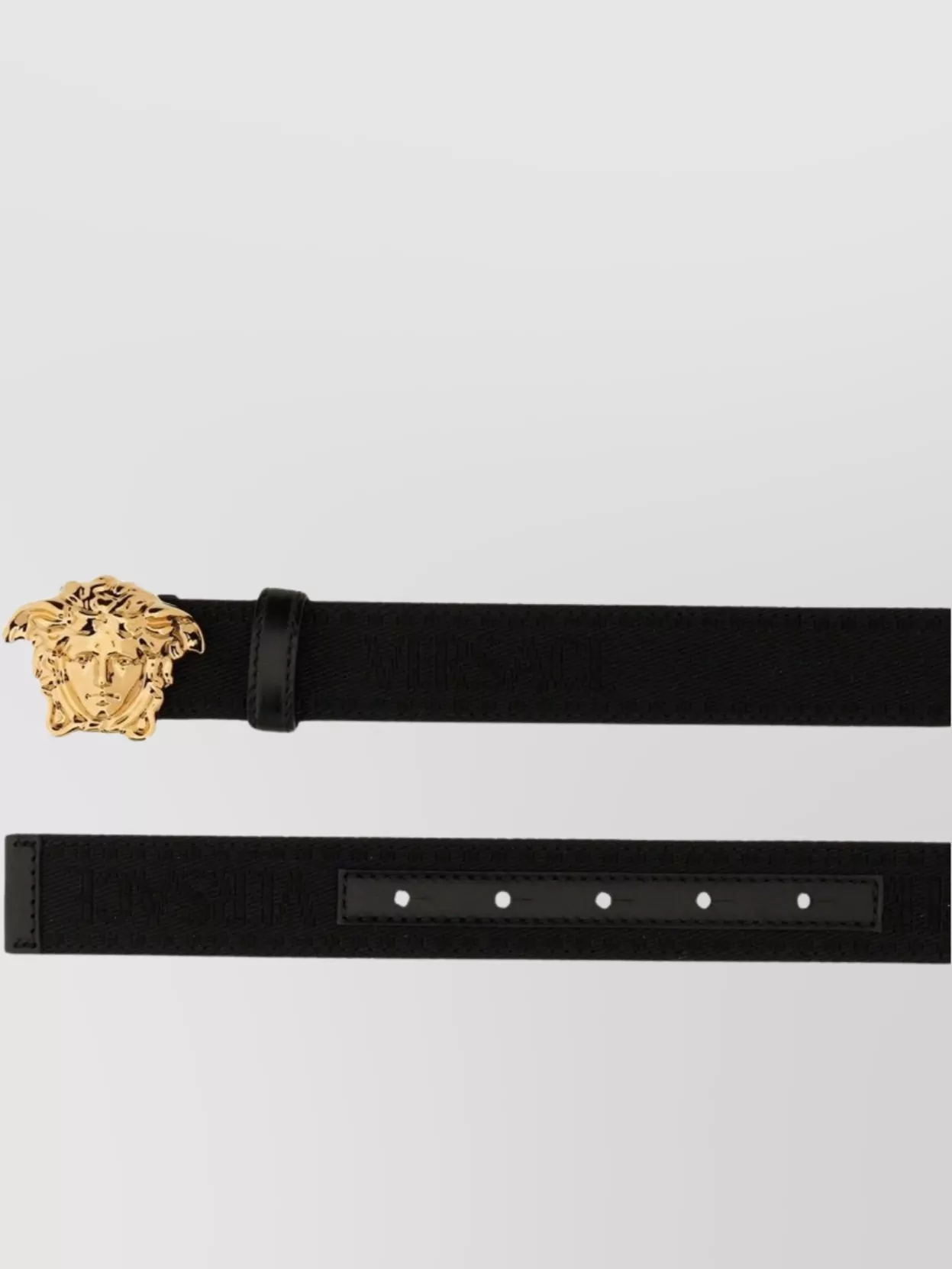 Versace Adjustable Textured Gold Buckle Belt