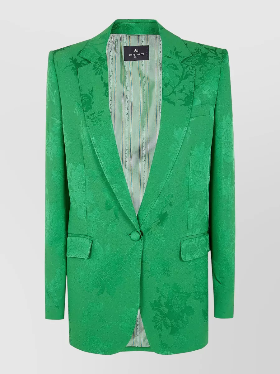 Etro Floral Print Double Breasted Outerwear