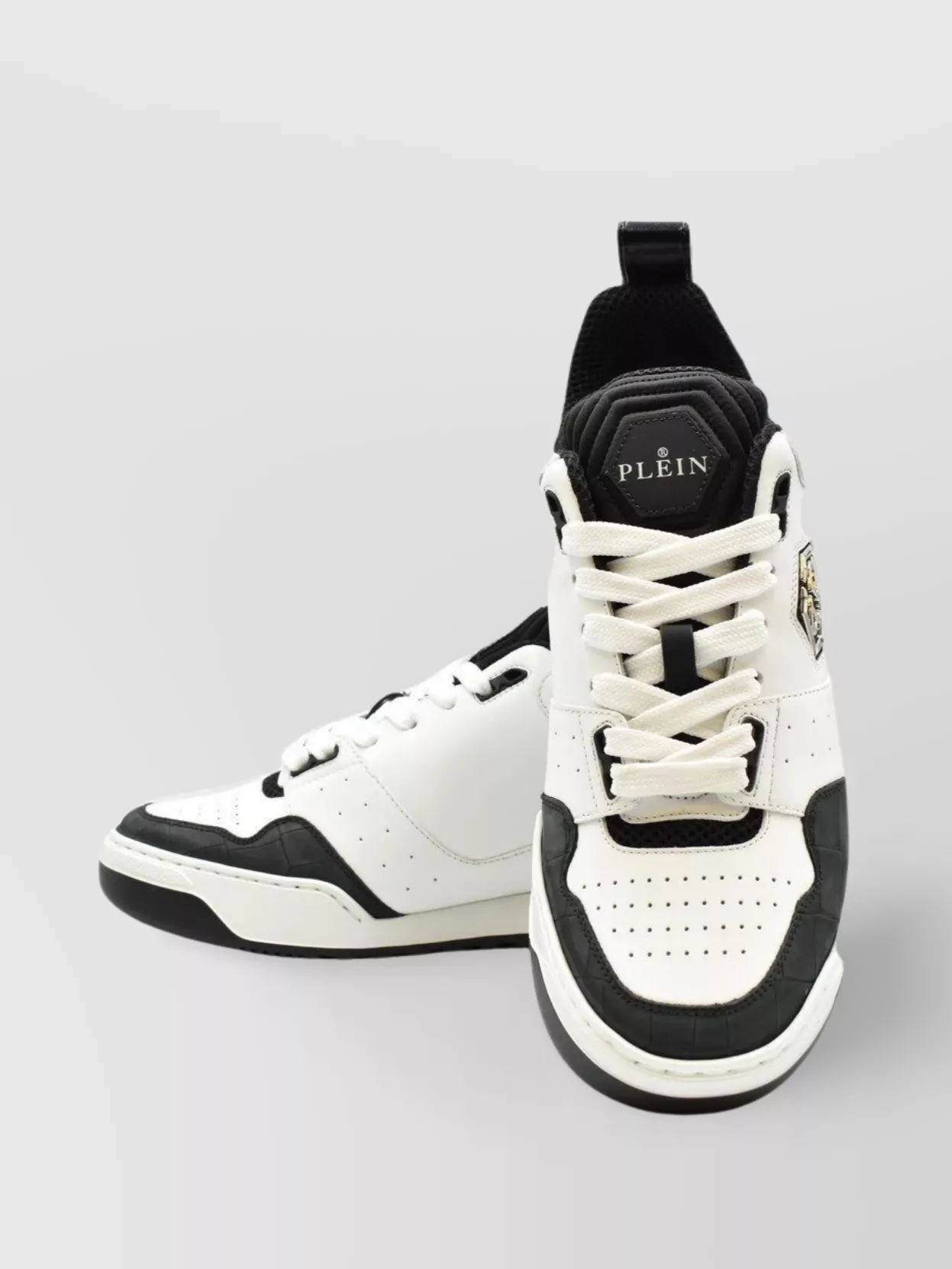 Philipp Plein Contrast Sole Sneakers Perforated Detailing
