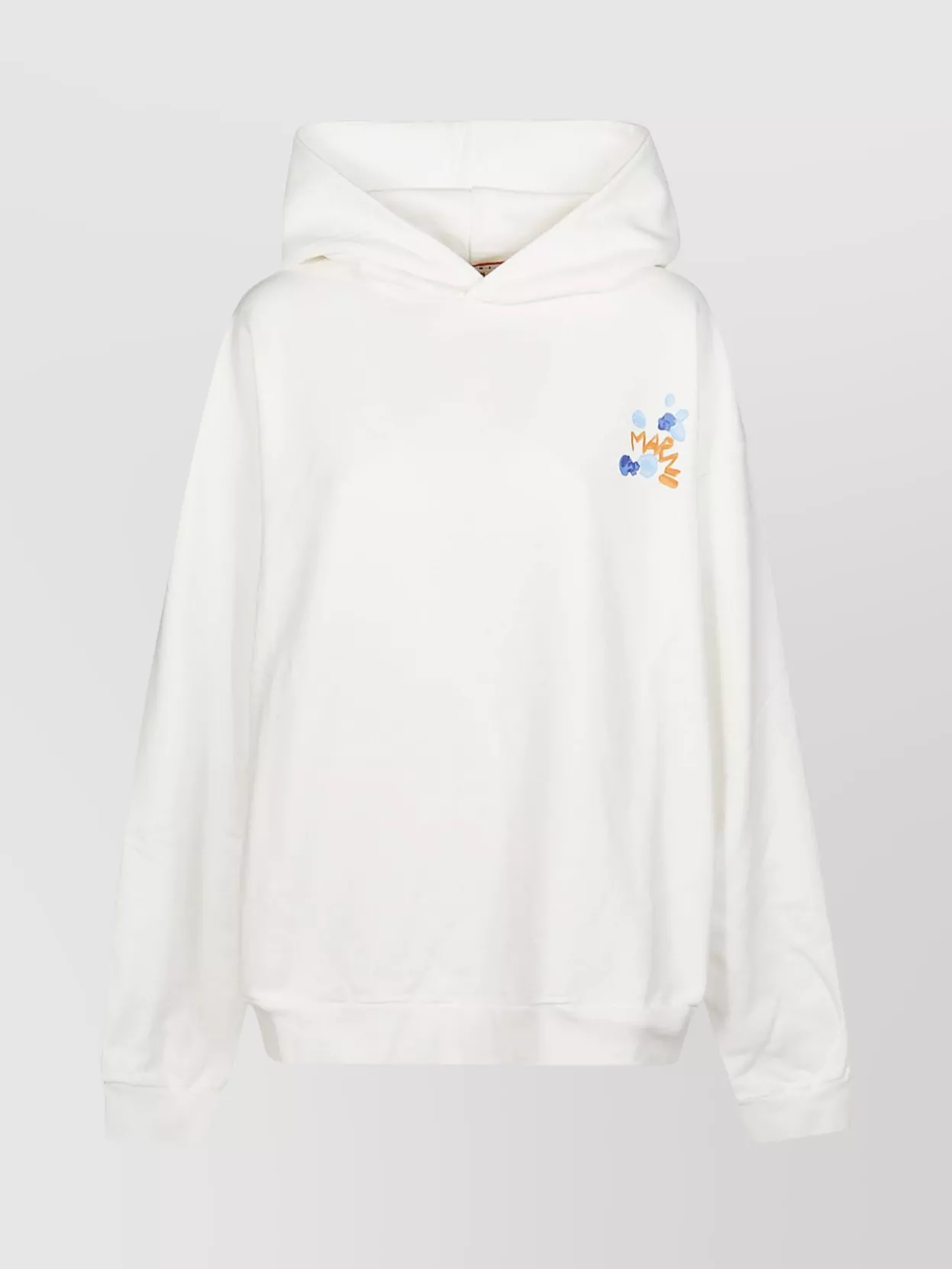 Shop Marni Logo Hooded Graphic Sweater