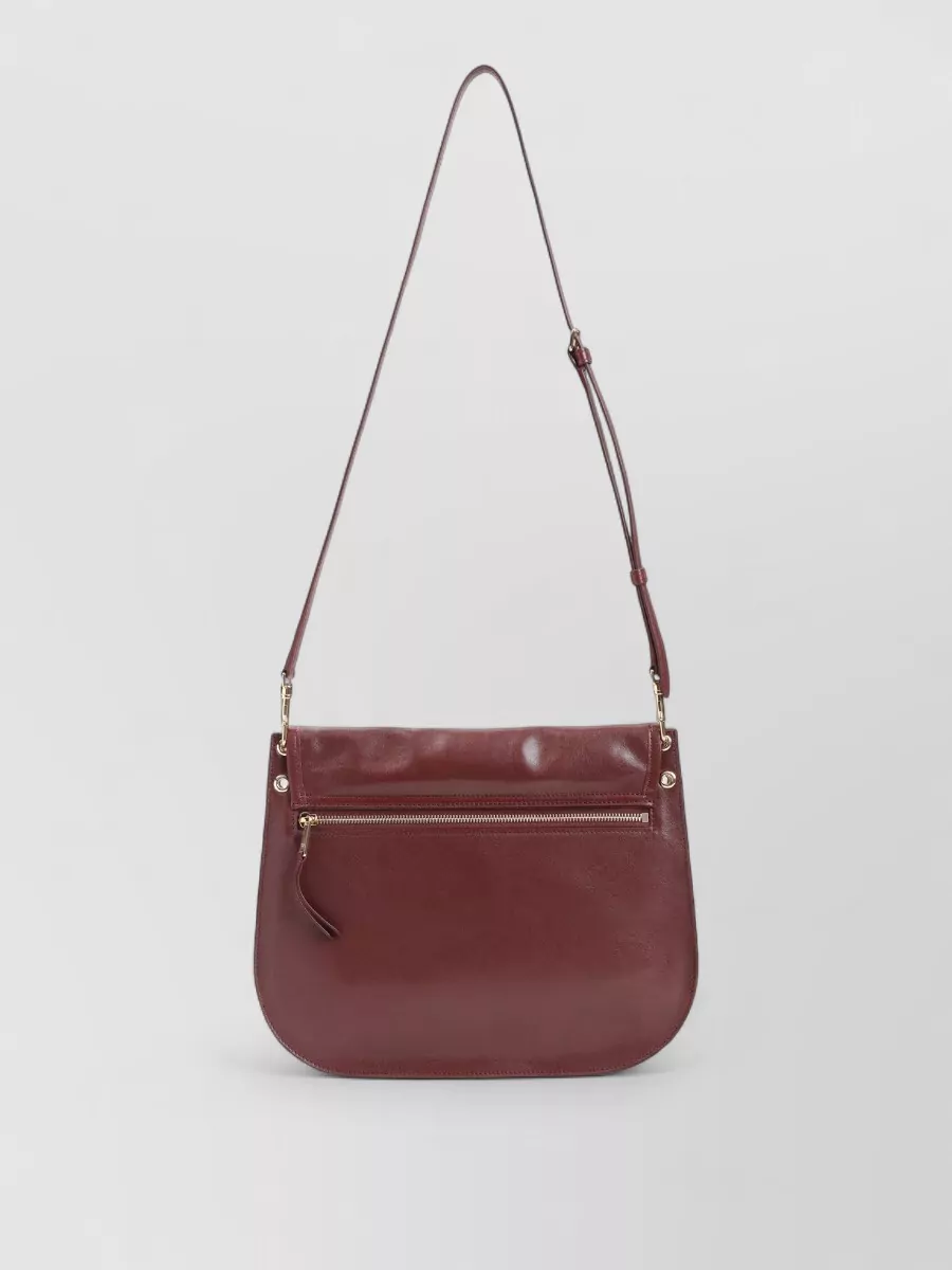 Celine Besace Soft Triomphe Crossbody Zip Bag In Burgundy