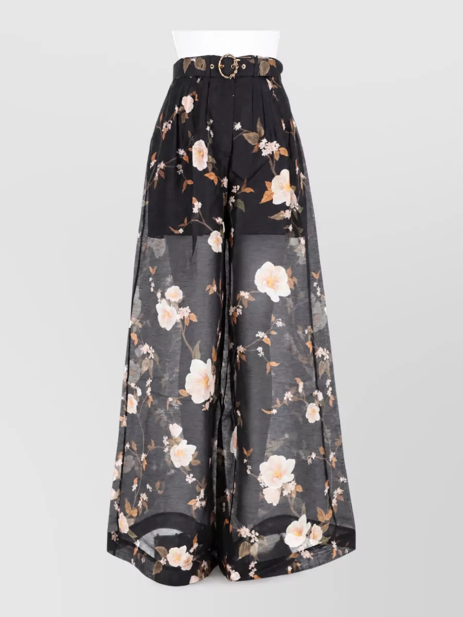 Zimmermann Linen Silk Wide-leg Trousers
