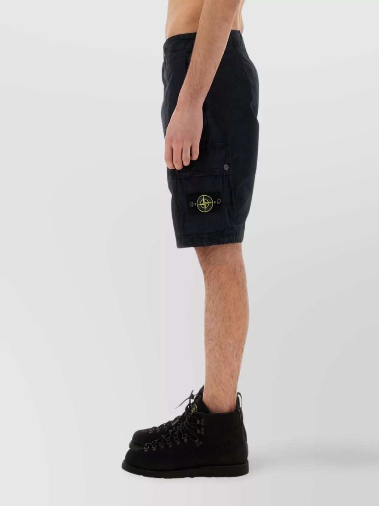 Stone Island Slim Fit Cargo Bermuda Shorts With Pockets