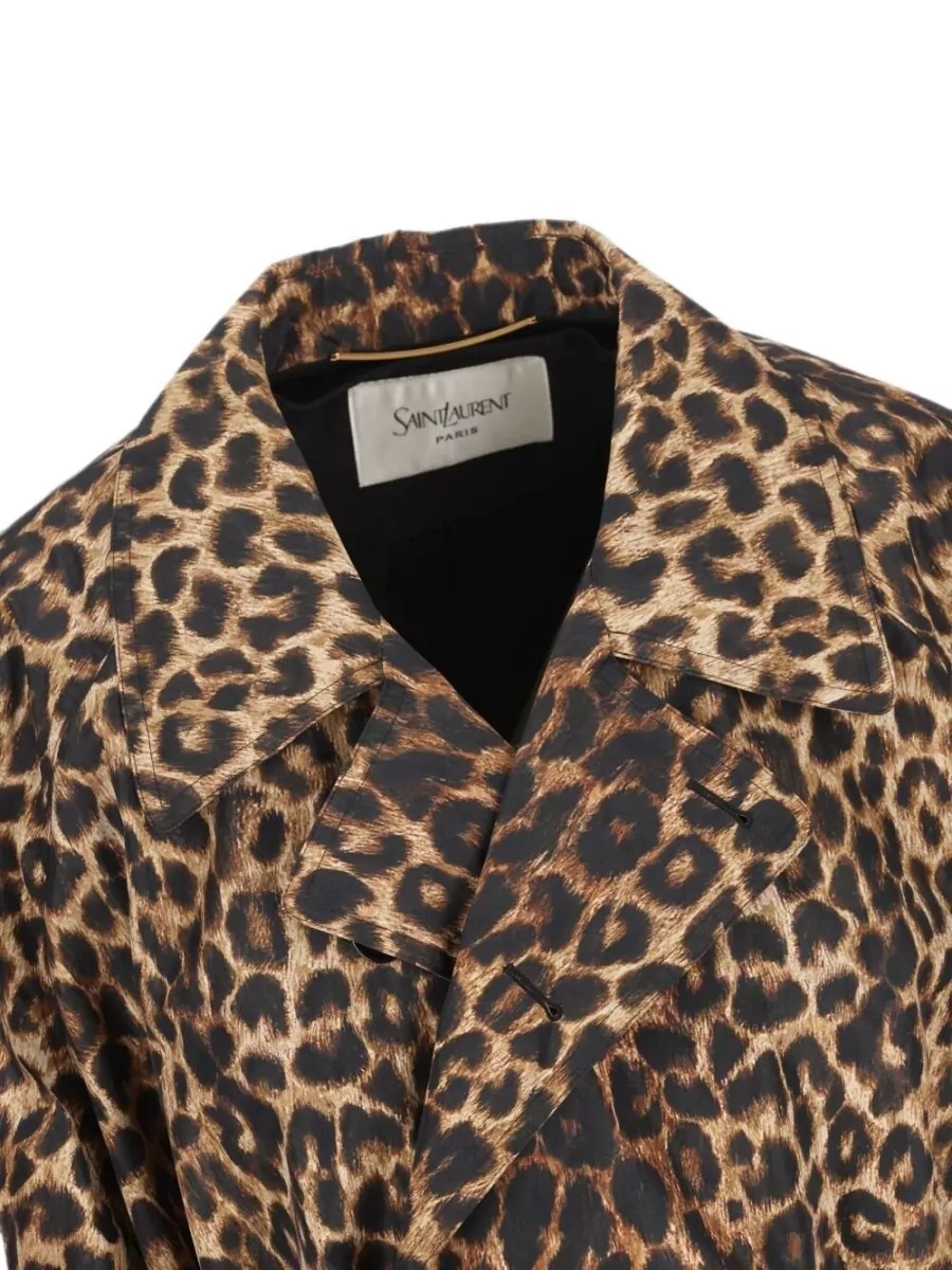Saint Laurent Double-Breasted Belted Trench Coat