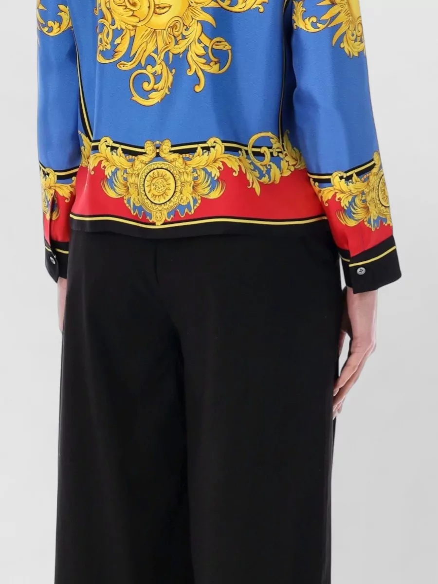 Versace Silk Printed Slim-Fit Long-Sleeve Shirt