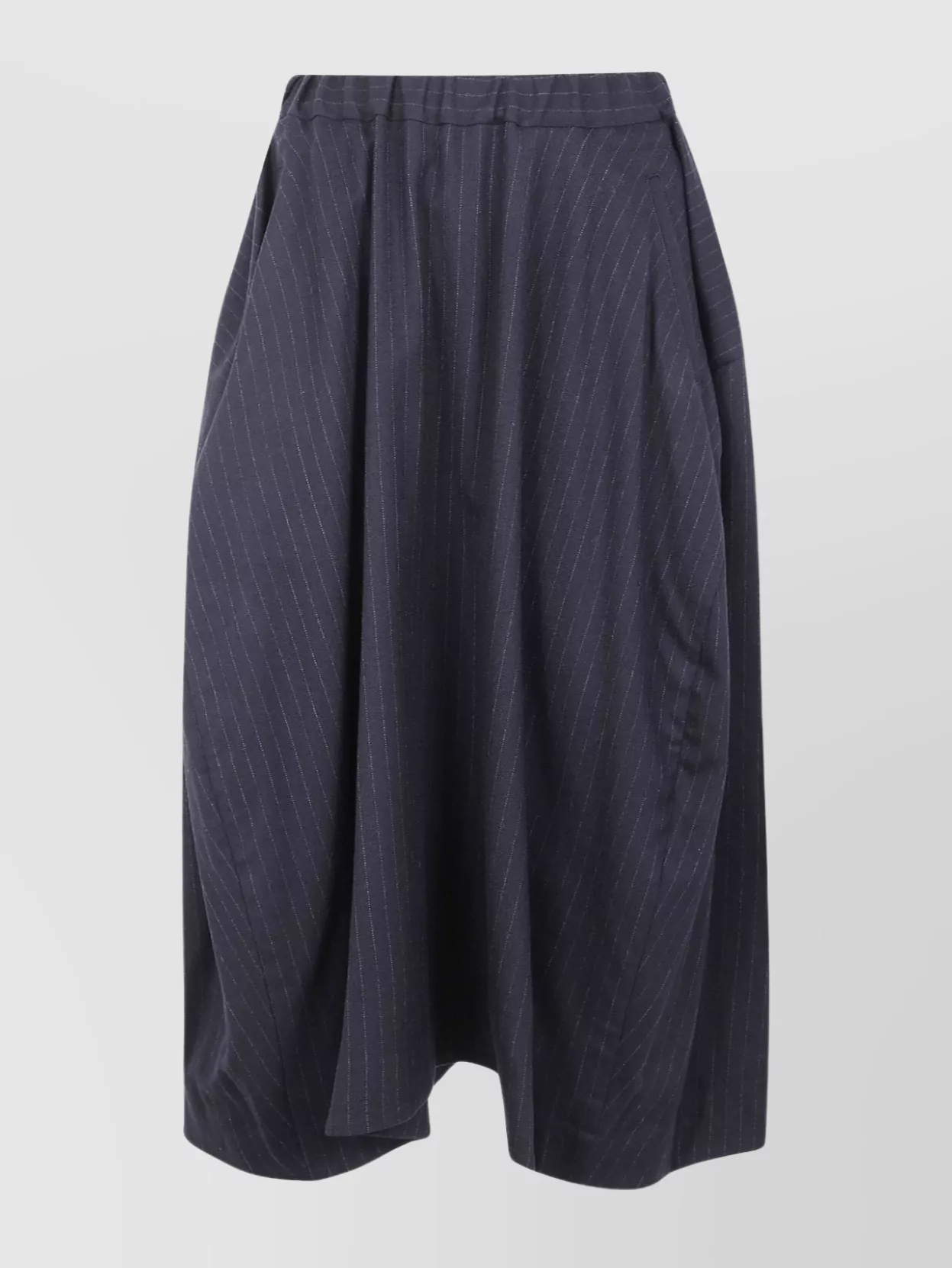 Comme Des Garçons Tailored Midi Skirt Featuring Side Pockets In Blue