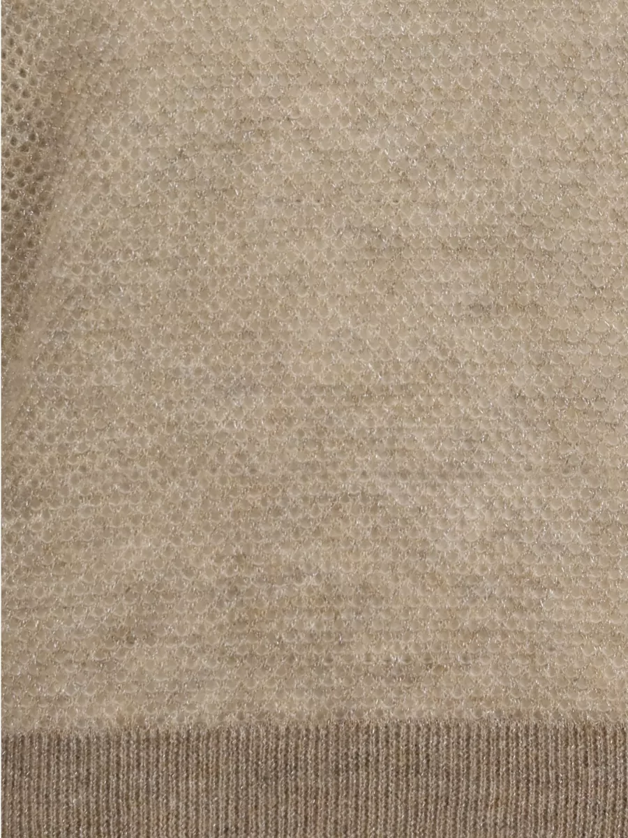 Brunello Cucinelli Open-Knit Mohair Crewneck Sweater