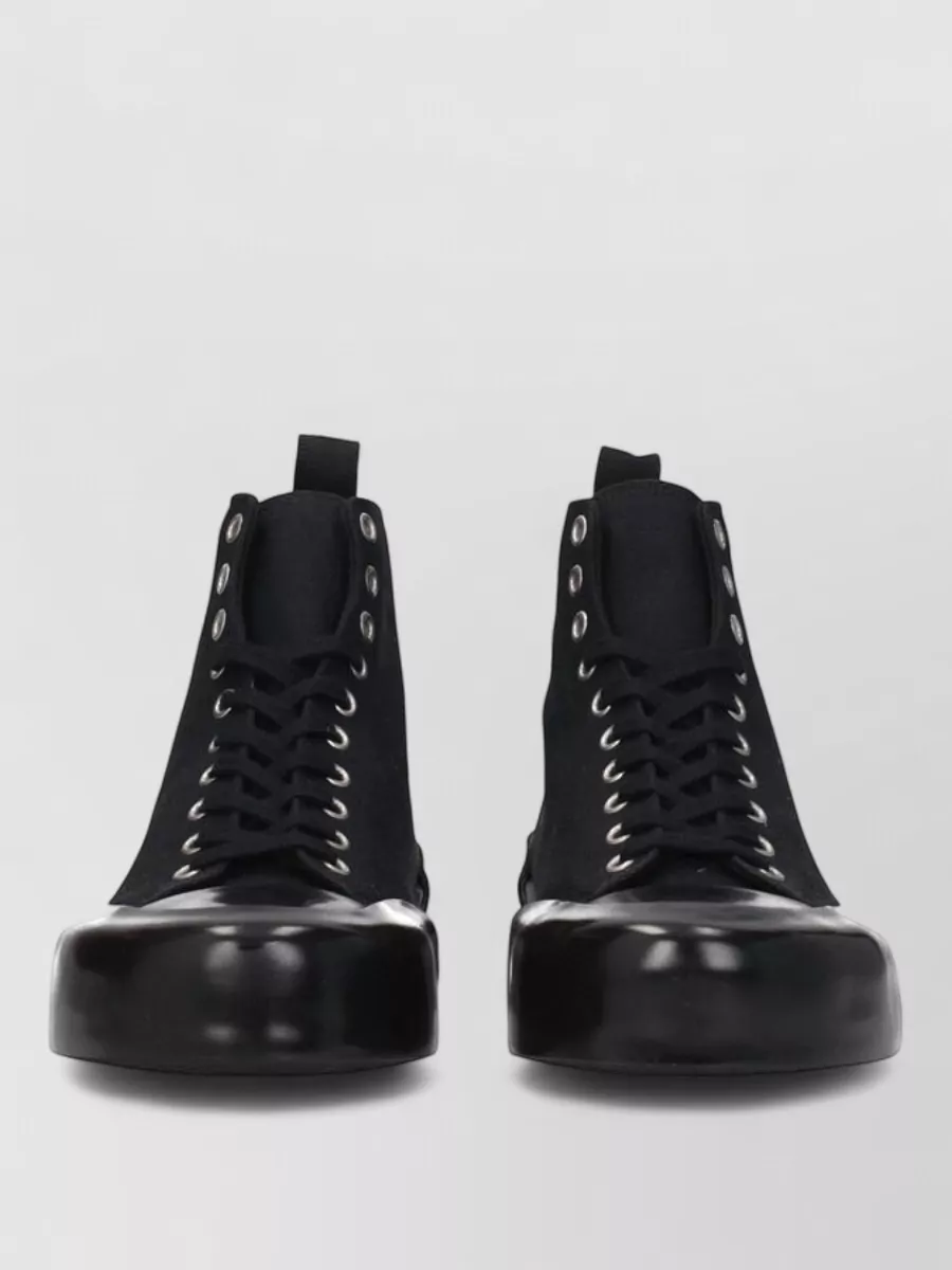 Jil Sander canvas high-top sneakers