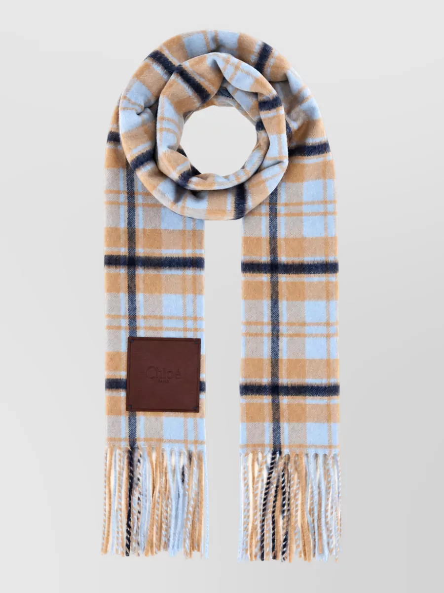 Chloé embroidered cashmere scarf
