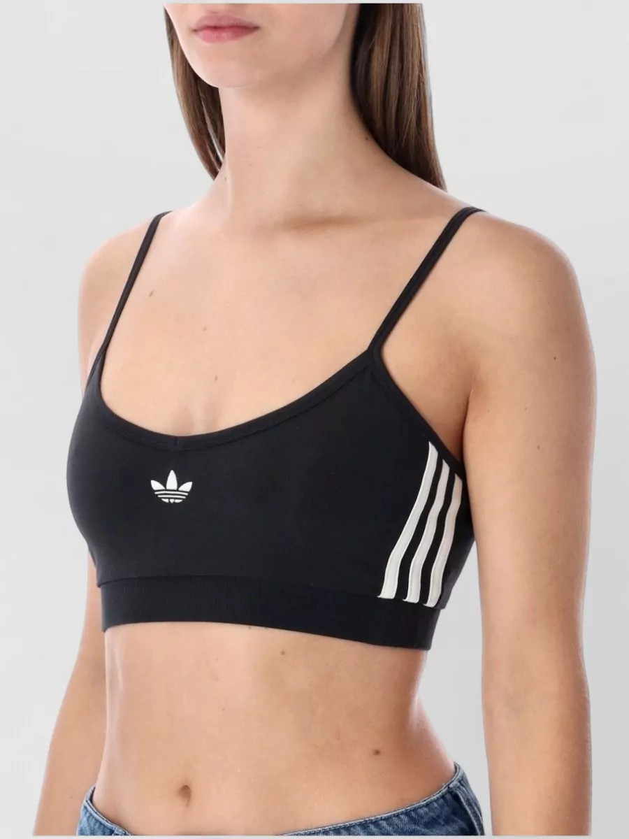 Adidas Originals Striped Spaghetti Strap Bralette Top
