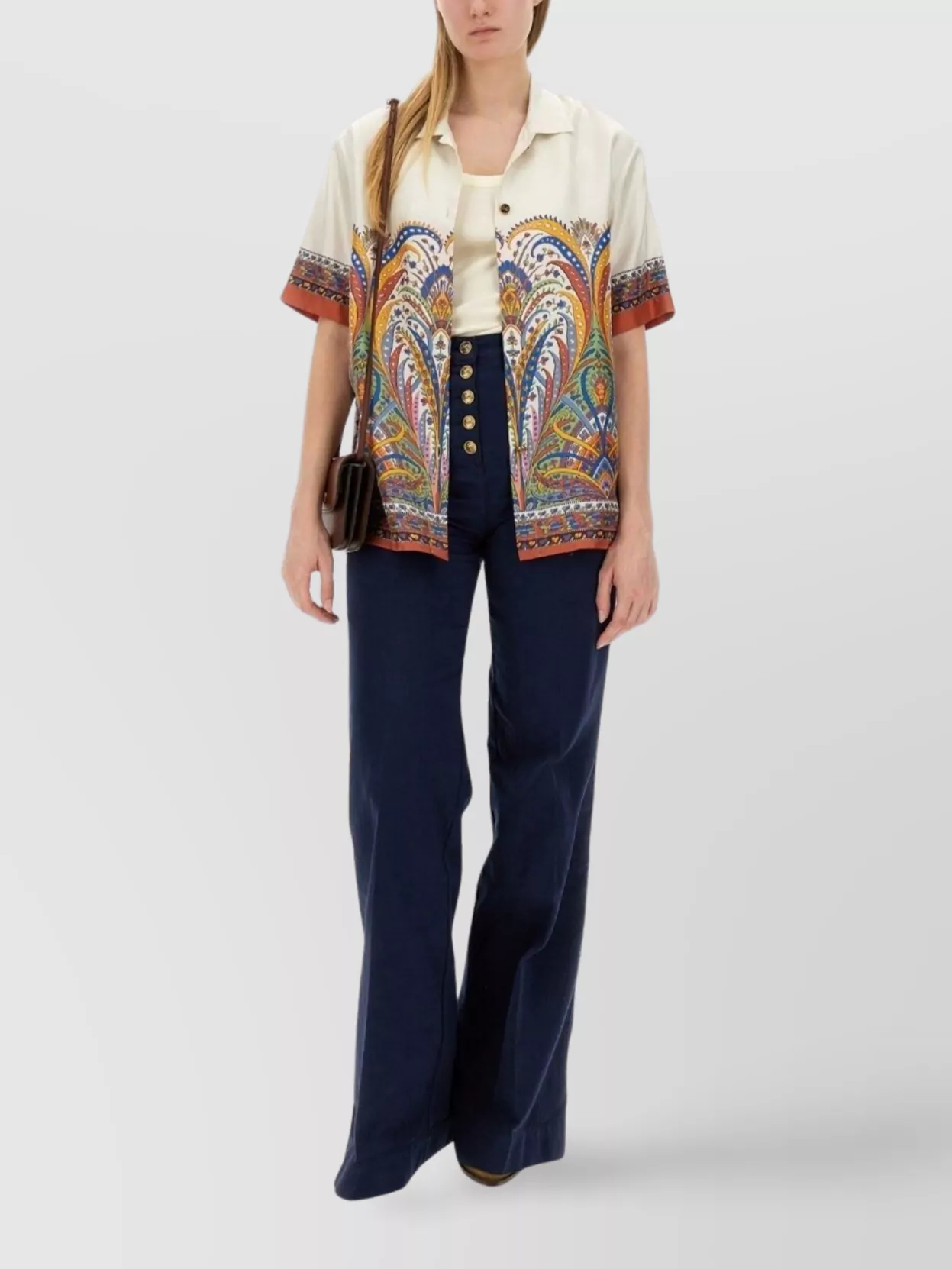 Etro Silk Shirt With Collared Neck And Print
