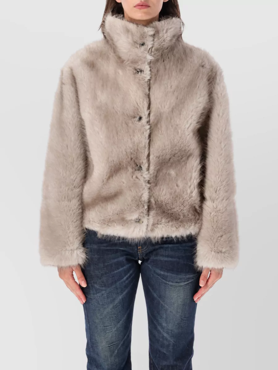 Urbancode reversible faux fur short jacket