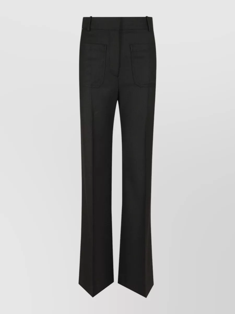 Victoria Beckham Wool-Blend Flared Tailored Trousers