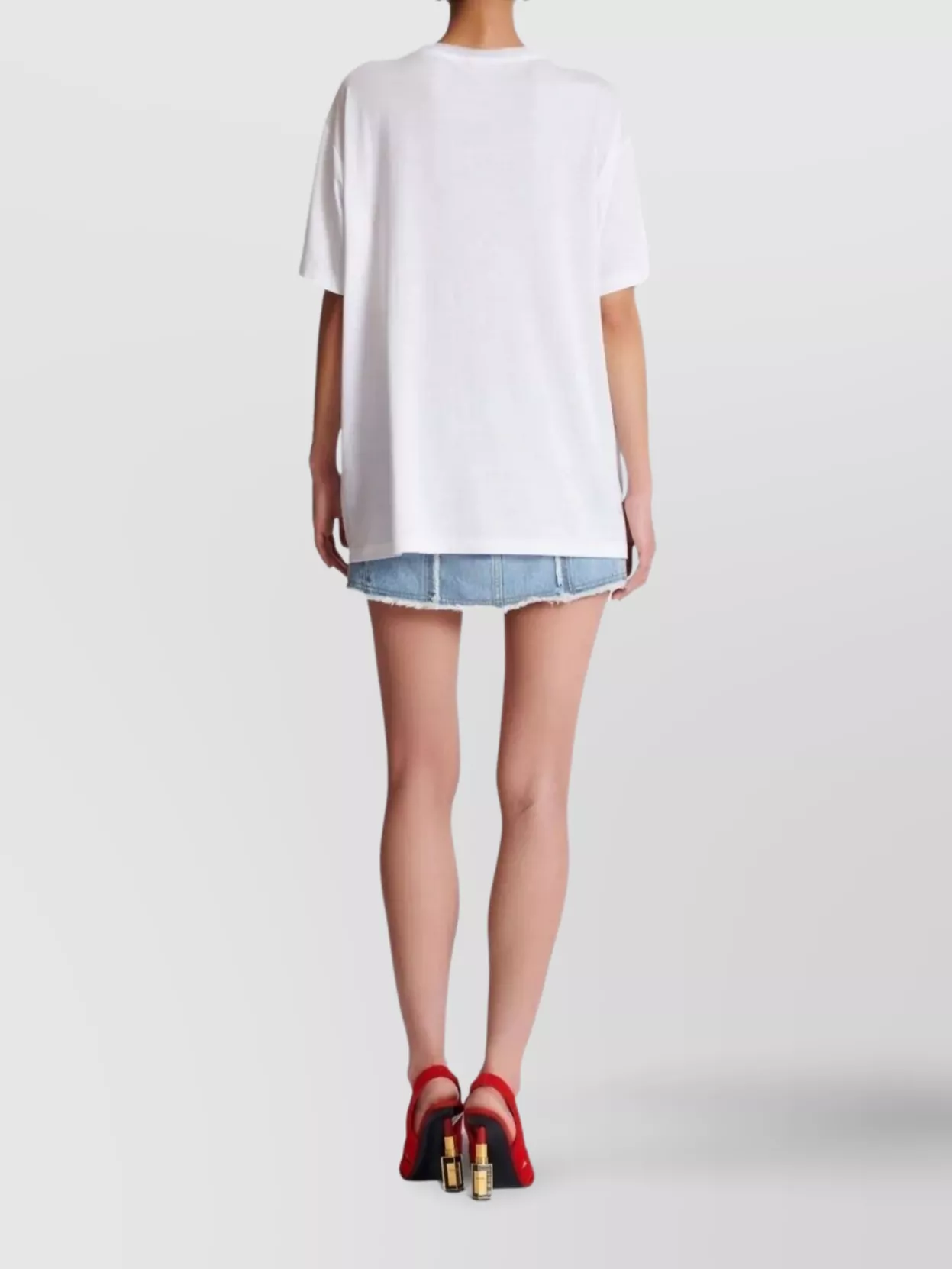Balmain Beauty Print Embroidery Patches T-Shirt